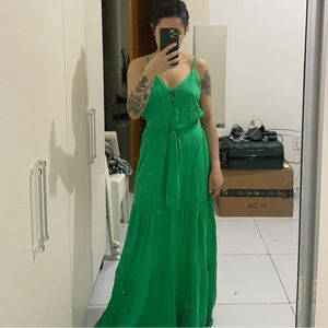 Maxi summer dress in green